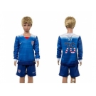 USA #76 Day Independence Day Away Long Sleeves Kid Soccer Country Jersey