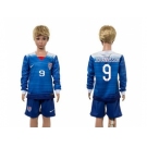 USA #9 Johannsson Away Long Sleeves Kid Soccer Country Jersey