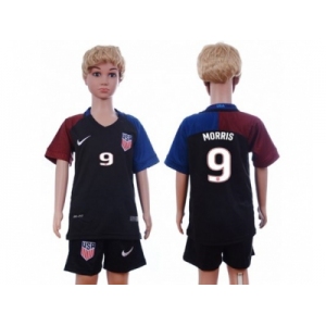 USA #9 Morris Away Kid Soccer Country Jersey