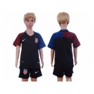 USA Blank Away Kid Soccer Country Jersey2