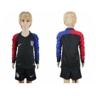 USA Blank Away Long Sleeves Kid Soccer Country Jersey1