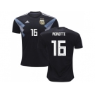 Argentina #16 Perotti Away Soccer Country Jersey