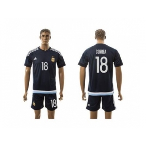 Argentina #18 Correa Away Soccer Country Jersey