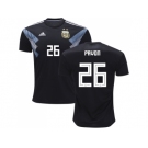 Argentina #26 Pavon Away Soccer Country Jersey