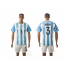Argentina #3 Mercado Home Soccer Country Jersey1