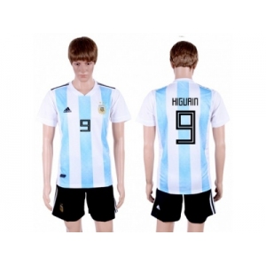 Argentina #9 Higuain Home Soccer Country Jersey