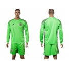 Argentina Blank Green Goalkeeper Long Sleeves Soccer Country Jersey