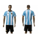 Argentina Blank Home Soccer Country Jersey