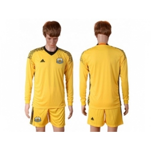 Argentina Blank Yellow Goalkeeper Long Sleeves Soccer Country Jersey