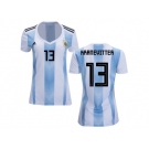 Women Argentina #13 Kranevitter Home Soccer Country Jersey