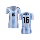 Women Argentina #16 Perotti Home Soccer Country Jersey