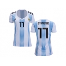 Women Argentina #17 Otamendi Home Soccer Country Jersey