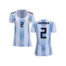 Women Argentina #2 Mammana Home Soccer Country Jersey
