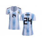 Women Argentina #24 Rigoni Home Soccer Country Jersey