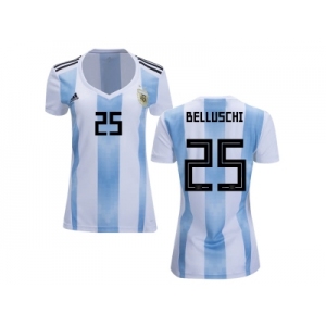Women Argentina #25 Belluschi Home Soccer Country Jersey