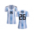 Women Argentina #26 Pavon Home Soccer Country Jersey