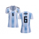 Women Argentina #6 Insua Home Soccer Country Jersey