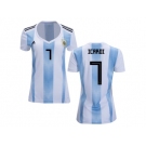Women Argentina #7 Icardi Home Soccer Country Jersey