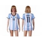 Women's Argentina #11 Kempes Home Soccer Country Jersey