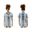 Women's Argentina #11 Lamela Home Soccer Country Jersey
