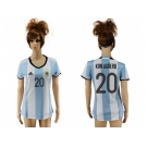 Women's Argentina #20 Kun Aguero Home Soccer Country Jersey