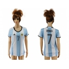 Women's Argentina #7 Dybala Home Soccer Country Jersey