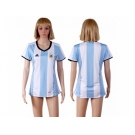 Women's Argentina Blank Home Soccer Country Jersey