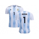 Argentina #1 Romero Home Kid Soccer Country Jersey