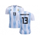 Argentina #13 Kranevitter Home Kid Soccer Country Jersey
