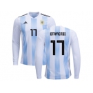 Argentina #17 Otamendi Home Long Sleeves Kid Soccer Country Jersey