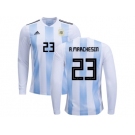 Argentina #23 A.Marchesin Home Long Sleeves Kid Soccer Country Jersey