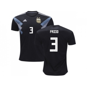 Argentina #3 Fazio Away Kid Soccer Country Jersey