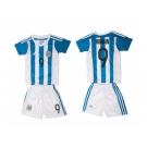 Argentina #9 Higuain Home Kid Soccer Country Jersey1