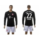 Bayern Munchen #22 Starke Goalkeeper Black Long Sleeves Soccer Club Jersey