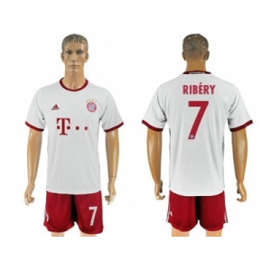 Bayern Munchen #7 Ribery White Soccer Club Jersey
