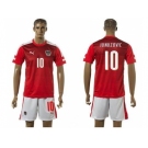 Austria #10 Junuzovic Red Home Soccer Country Jersey