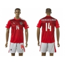 Austria #14 Baumgartlinger Red Home Soccer Country Jersey