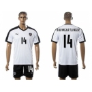 Austria #14 Baumgartlinger White Away Soccer Country Jersey