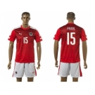 Austria #15 Prodl Red Home Soccer Country Jersey