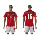 Austria #16 Wimmer Red Home Soccer Country Jersey