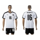 Austria #16 Wimmer White Away Soccer Country Jersey