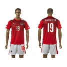 Austria #19 Hinterseer Red Home Soccer Country Jersey