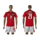 Austria #21 Janko Red Home Soccer Country Jersey