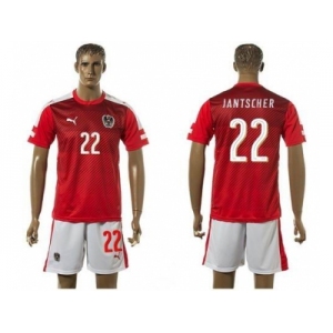 Austria #22 Jantscher Red Home Soccer Country Jersey