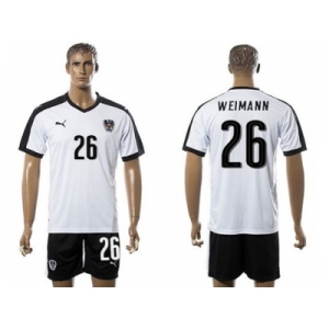 Austria #26 Weimann White Away Soccer Country Jersey
