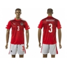 Austria #3 Dragovic Red Home Soccer Country Jersey