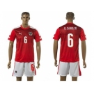 Austria #6 Il Sanker Red Home Soccer Country Jersey