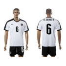 Austria #6 Il Sanker White Away Soccer Country Jersey