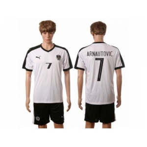 Austria #7 Arnautovic White Away Soccer Country Jersey