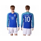 Brazil #10 Neymar Jr Away Long Sleeves Soccer Country Jersey